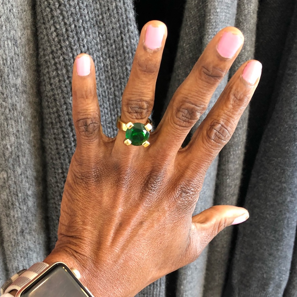 🌹Gorgeous Trina Turk Ring, Gold W/ Teal 🌸🌹🌸